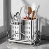 Kitchen Draining Storage Rack Stainless Steel Wall Mounted Organizer Holder For Chopstick Spoon Fork Practical Storage Bracket