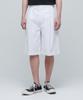 Cotton Wide Bermuda Shorts [White]