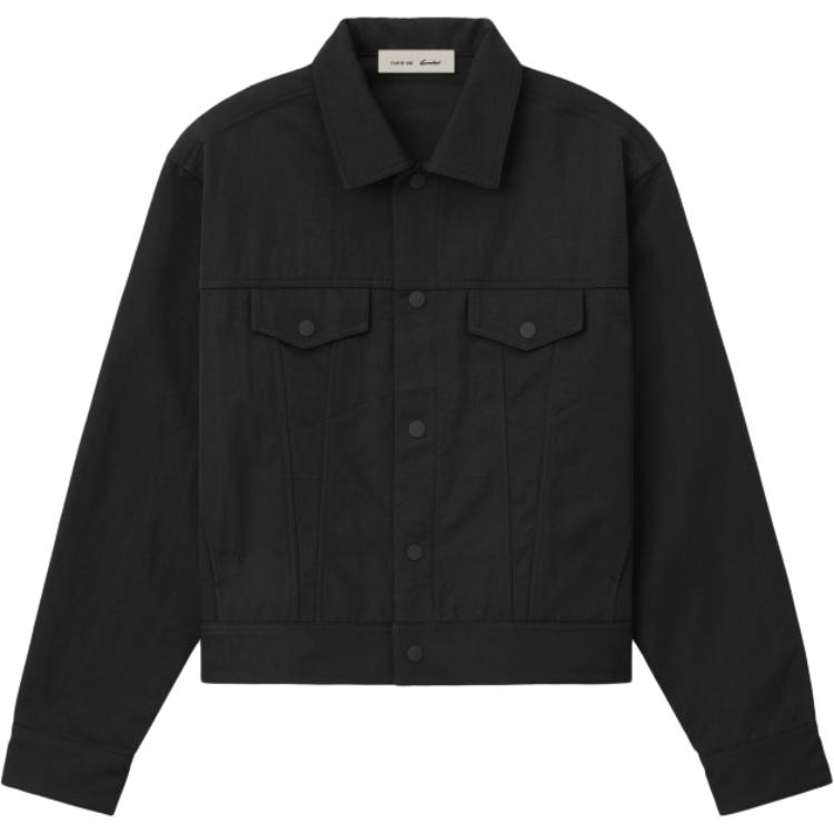 Fear of God Essentials Giacca da camionista vintage nera da uomo Capospalla 202SP264031F