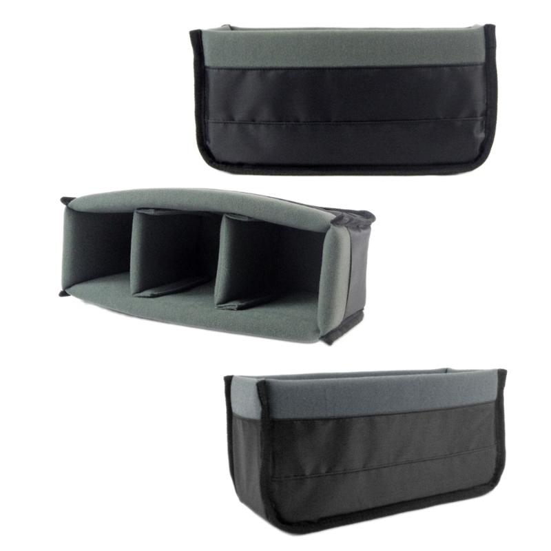 Nylon Velvet DSLR SLR Camera Insert Organizers Case with Adjustable Padding for Safe Storage