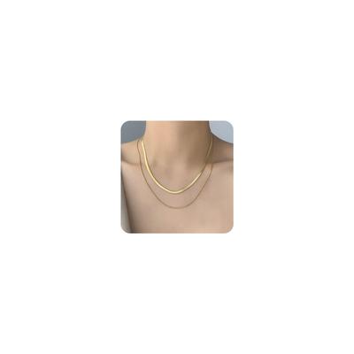 Dünne Schlange Gold Dünne Schlangenkette Edelstahl [Tasiso] Halskette, Silber, Unisex, Kette, Hypoallergen, Kette, Kette, Set, Damen