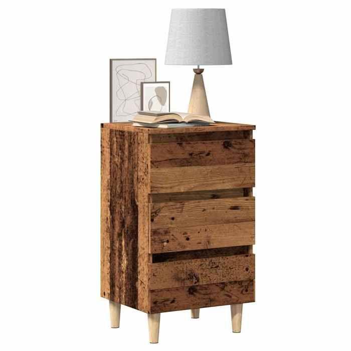VidaXL Bedside Table Old Wood 40x35x69 Cm Engineered Wood, Bedside Furniture, Side Table, Bed Cabinet, Cabinet 856420