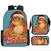 Christmas Backpack, 3D Digital Printed Backpack, Shoulder Bag, Pencil Case, Three-Piece Set