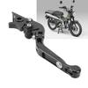 Folding Brake Handle, Anodized Finish T6063 CNC Aluminum Angle Adjustable Folding Brake Lever Rigid Shock Resistant DAX125 ST125 (Black)