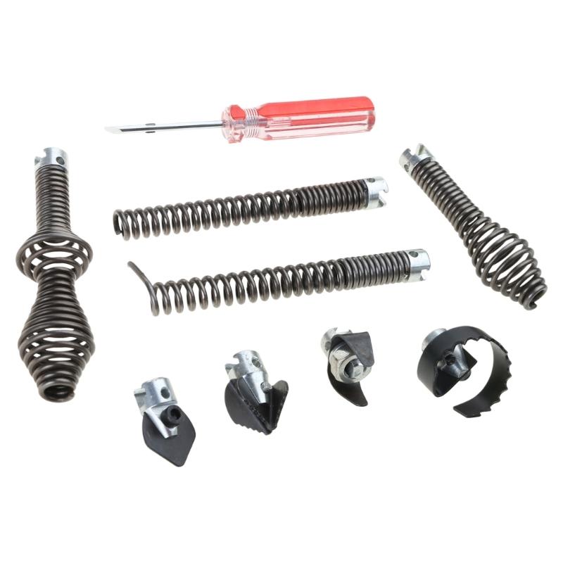 16mm Drain Unblocking Machine Parts Drain Cleaner Combination Cutter Heads Set Pipe Unblocking Tool for Kitchen Bathroom
