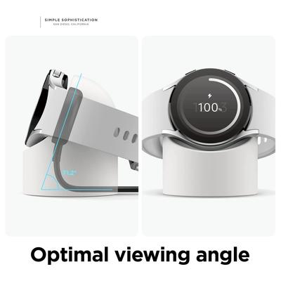 Silikon Ladehalter Dock kabelloser Ladeständer Halter für Samsung Galaxy Watch 3 4 5 Pro 45mm 44mm 40mm Ladebasis für Uhr
