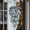 Simulated Artificial Christmas Pine Branches Hanging Snowy Norfolk Pine Needles  Outdoor