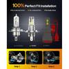 2PCS H4 LED Light Bulbs,9003 Headlight High/Low Beam Driving,Fog & Spot Lights with 50000 RPM Turbo Fan,6500K IP68 Waterproof