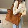Large-capacity tote canvas bag, high-value commuting to work and going out, literary and artistic student clothing book, shoulder cloth bag bag.