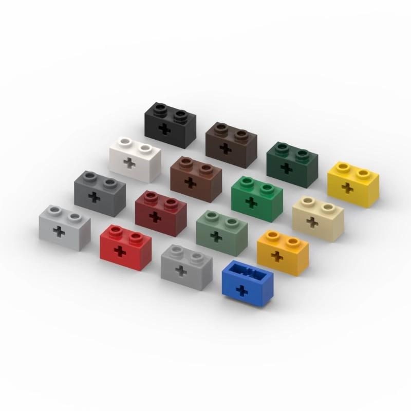 

20 шт. Детали MOC 32064 31493 Высокотехнологичный Кирпичик 1x2 с Отверстием для Оси Совместимые Кирпичики DIY Сборка Строительные Блоки Частицы Детская Игрушка