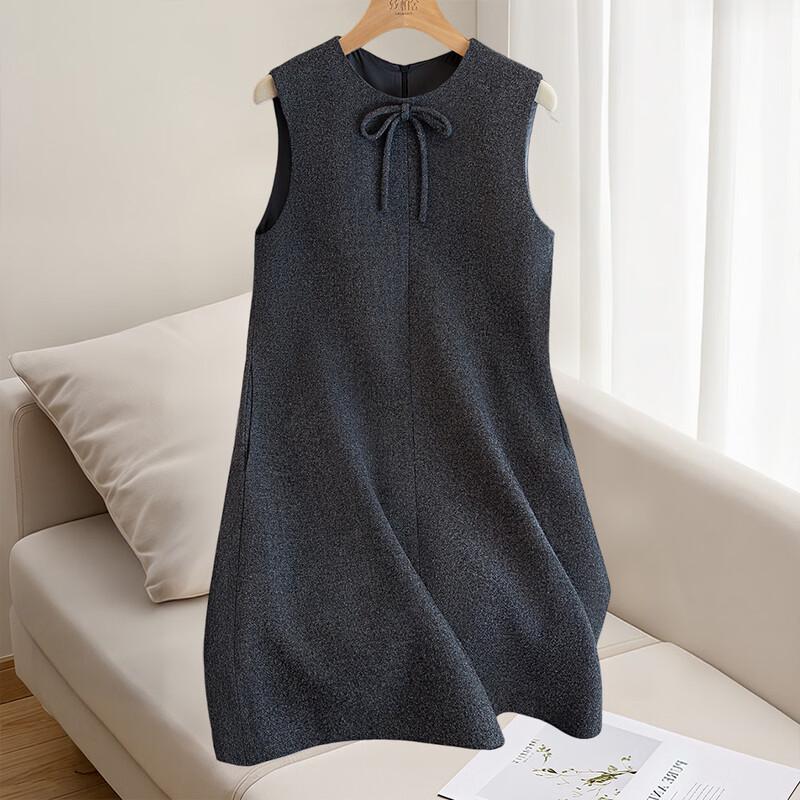 

Женское платье-жилет А-силуэта без рукавов с круглым вырезом Sibeishe L