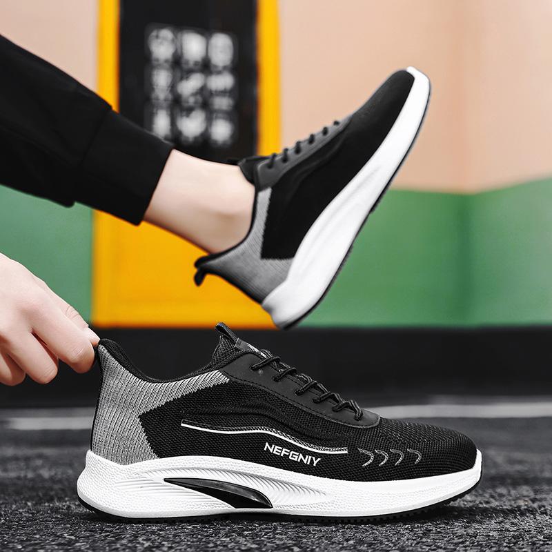 Fashion Men Mesh Breathable Platform Sneakers Summer New Trendy Versatile Lace-up Running Shoes Lightweight Training Tenis Shoes 2025