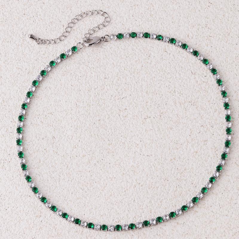 NEWEST Sexy Choker Iced Out Tennis Chain Necklace For Women Luxury Cubic Zircon Crystal Short Hiphop Neck Accessories Jewelry