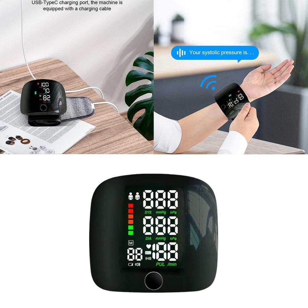 LCD Screen Heart Rate Monitor Smart Touch Sphygmomanometer  for Home Use