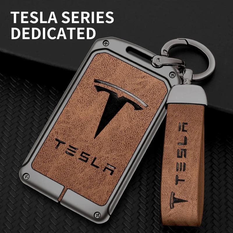 CREKH1 Zinc Alloy Car Smart NFC Card Key Cover Case Protector Holder Shell for Tesla Model 3 S X Model Y Auto Accessories