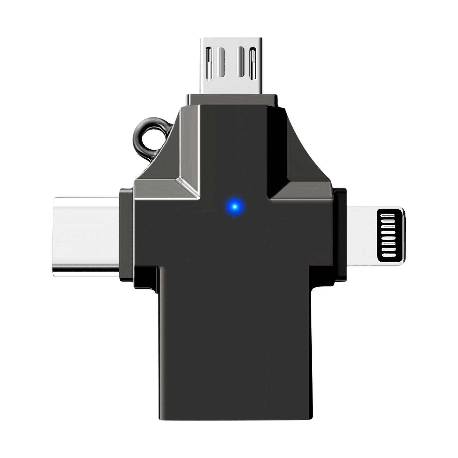 

4 In 1 SD Card Reader Micro-Card Adapter USB 3.0 Micro-SD To USB Cardreader USB For Apple Interface OTG Adaptador