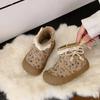 Children's cotton boots 2025 winter warm girls' snow boots soft-soled baby leather boots printed sweet boots foreign style