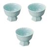 Set of 3 Blue and White Porcelain Chrysanthemum Carved Small Bowls X Arita Ware Small Setomonohonpo [10.5 8cm] Bowls,
