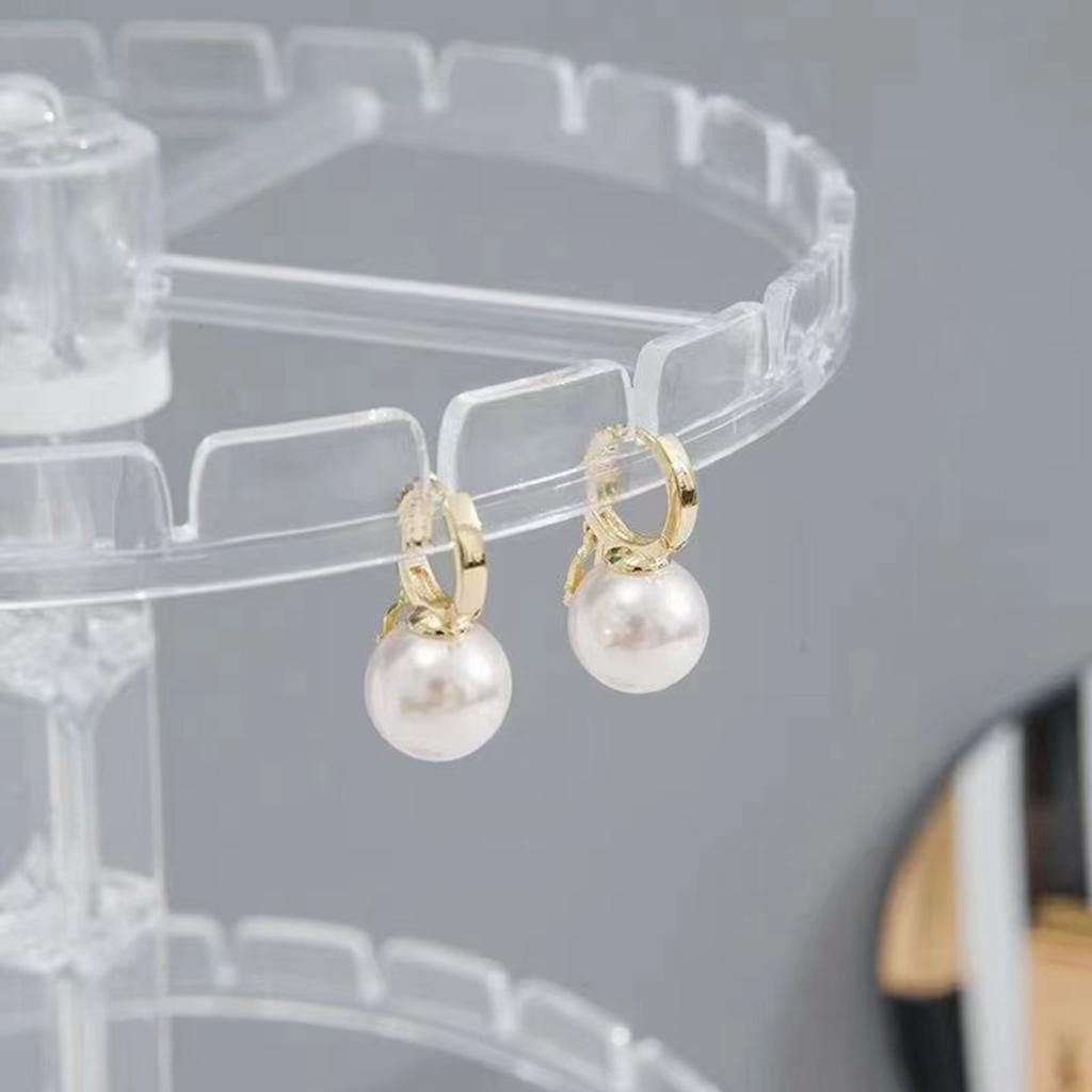 Rotating Earrings Display Stand Versatile Clear Jewelry Organizer Shelf Three Layer Rotating Jewellery Exhibition Rack
