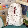 Schoolbag Cartoon Star Contrasting Backpack Women Waterproof Leisure Travel Backpack Junior High School Schoolbag Ins Student Schoolbag