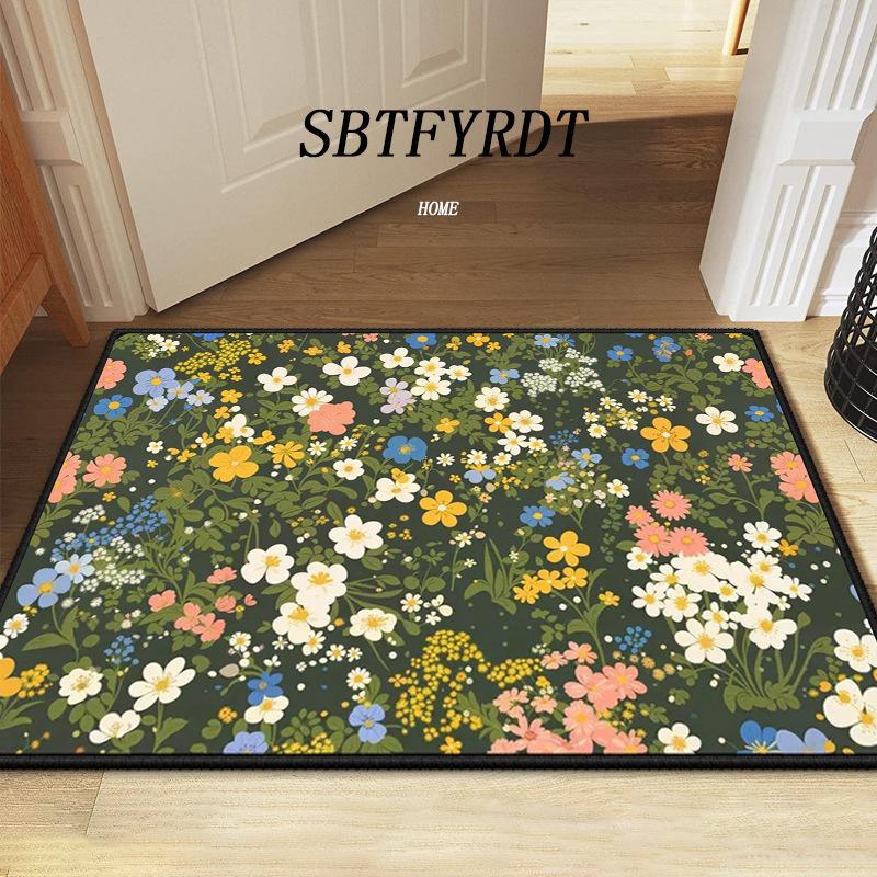 60*90cm Cute Animal Printed Crystal Velvet Floor MATS, Cute Animal Bathroom Anti-slip Floor MATS, Holiday Decoration Living Room and Bedroom Door MATS