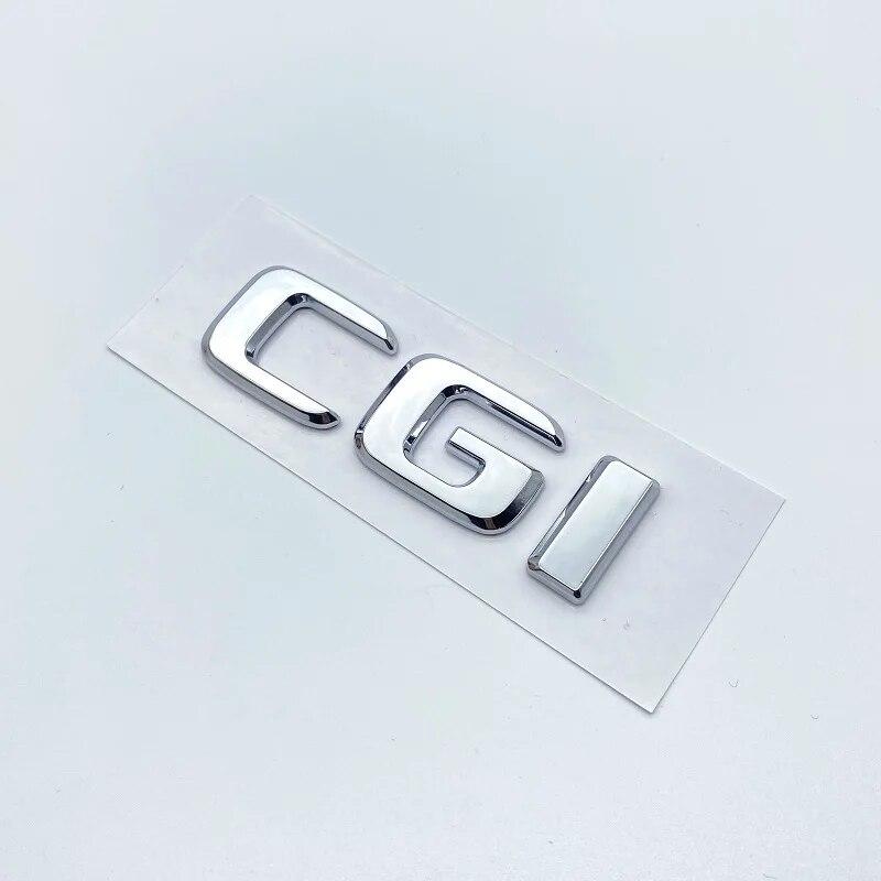Buchstaben-Emblem für Mercedes Benz CDI CGI TDI 4Matic, Auto-Styling, Kofferraum-Typenschild, Logo-Aufkleber, flache Schriftarten, silberfarben, glänzend, Schwarz