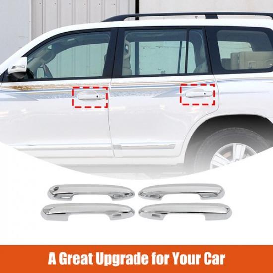 LHD Silver ABS Outer Door Handle Cover for Toyota Land Cruiser LC300 +