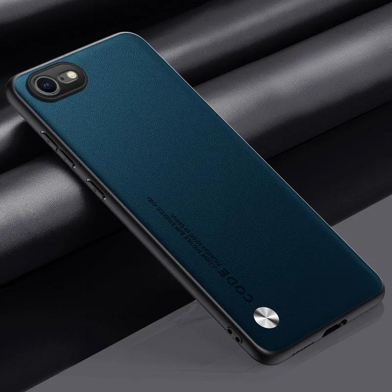 For Iphone 16E 16 E Case Plain PU Leather Silicone TPU Protection Cover for Iphone SE 4 2025 SE4 Shockproof Soft Frame Bumper