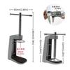 Table Mount Clamp Clip Aluminum Alloy Base Desk Lamp C-Shaped Clamp Bracket Desktop Fixed Bracket Clamp Microphone Stand Bracke