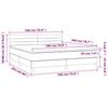 Box Spring Bed with Mattress Black 180 x 200 cm Fabric