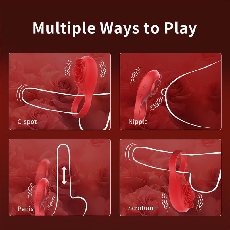 APP Remote Control Penis Ring Multi Frequency Vibrating Male Delay Device