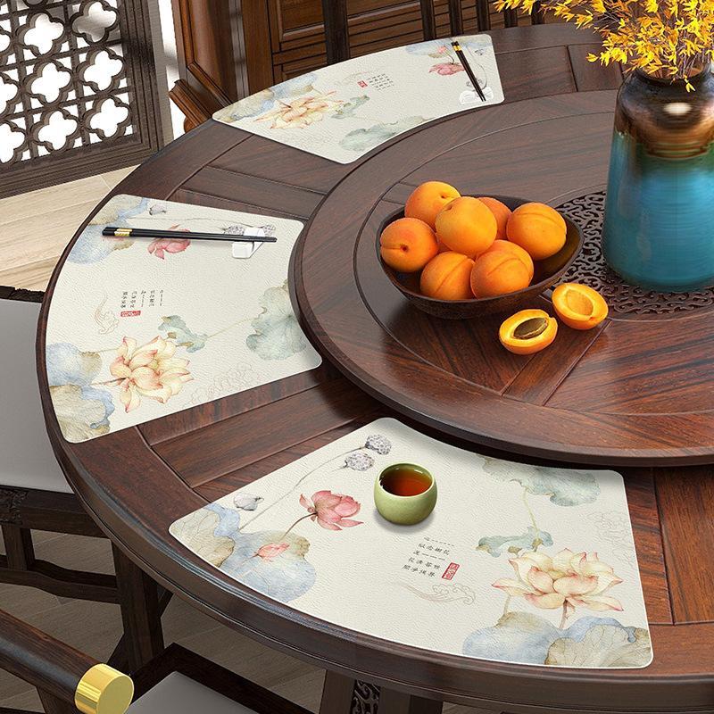 

Подставка для столовых приборов за круглым столом Веерообразная подставка для столовых приборов Оптовая торговля в гостинице Подставка под столовые приборы в западном стиле Водонепроницаемая маслостойкая теплоизоляция Подставка под обеденный стол с защито