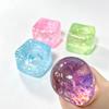 Colorful Glitter Stress Cube Toy Anti-Stress Slow Rebound Ice Cube TPR Block Small Squeeze Ice Cubes for Compression Therapy