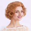 Synthetic Blonde Wig Short Curly Hair Wig for Women Natural Fluffy Hairstyle Ladies Cosplay Costume Halloween Party Use