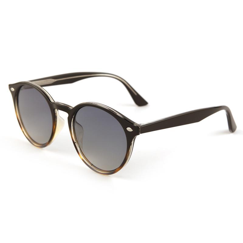 European and American personalized pin glasses legs sunglasses men's fashion round frame polarized sunglasses sunscreen sunshade glasses tide