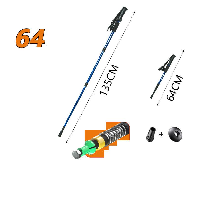 Trekking Poles Shock Absorption Foldable Ultralight Hiking Pole Suitable For Outdoor Camping Mountaineering Backpacking And Trip