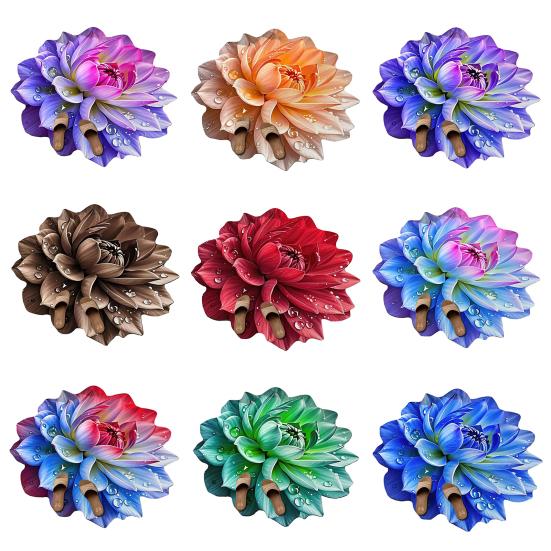 Flower Floor Rug Non-Slip Absorbent Bathroom Mat Decorative 3D Realistic Pattern Floral Mat