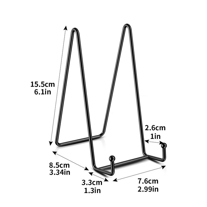 1Pc Metal Plate Stands Holder Plate Display Stand Picture Easel Display Pictures Frame Photo Decorative Plate Dish Tabletop Arts