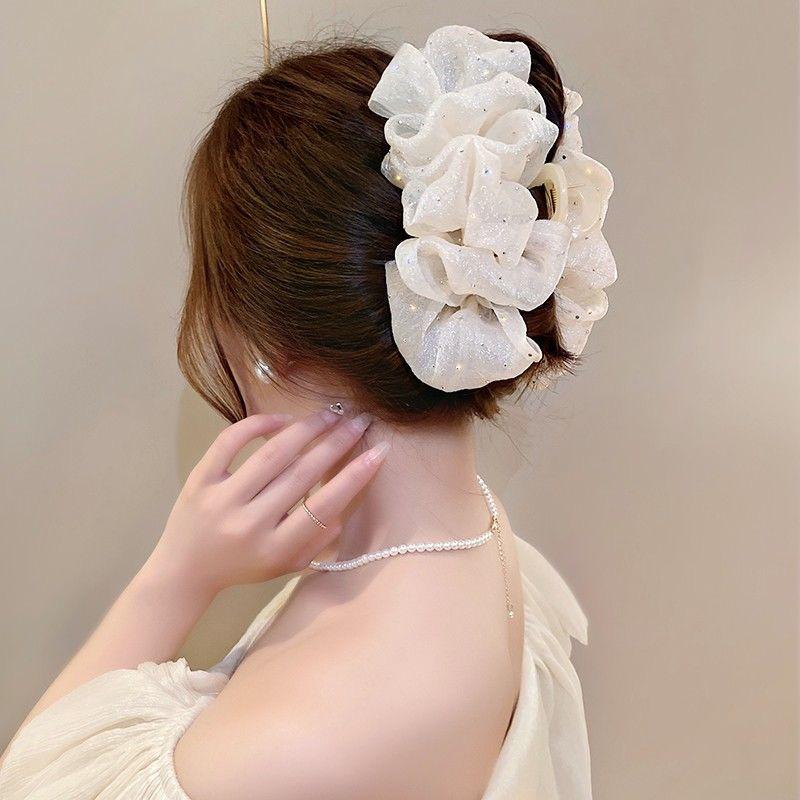 Cloud Bubble Extra Large Bow Hair Clip - High-End 2025 Claw for Women