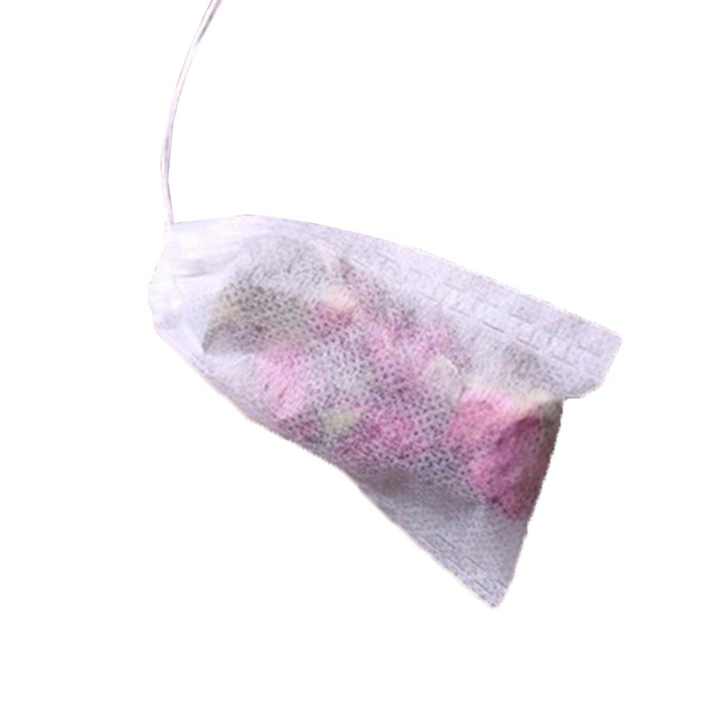 100PCS Disposable Tea Bags Non-woven Fabrics Tea Infuser Drawstring Heal Seal Filter Paper Herb Loose Strainer