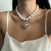 Exaggerated Punk Choker: Large Beaded Geometric Necklace for Women