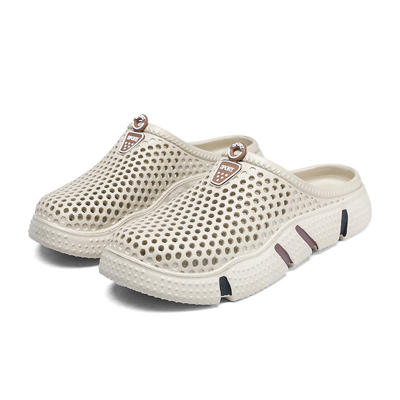 Hole Shoes Men And Women With The Same Trend Outdoor Wear Slippers Personalized Dual-Purpose Sandals Non-Slip Bag Head Beach Sandals