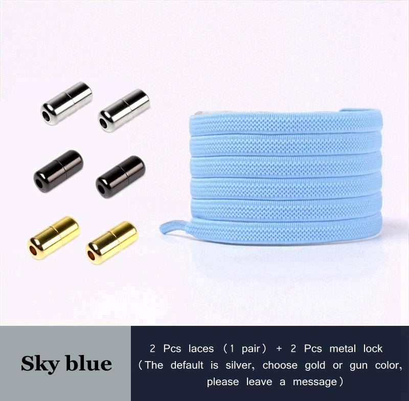 Flat No Tie Shoe Laces Black White Shoelaces for Sneakers Elastic Laces Without Ties Kids Adult Quick Lace for Shoes Rubber Band