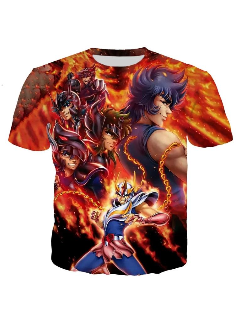 Summer New Harajuku Saint 3D Printed Street Fashion Casual Children's Clothing T-shirt Round Neck Short Sleeved Top