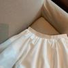 Petite A-line White Fluffy High Waist Mini Skirt Shorts for Women - Summer Anti-Exposure Design