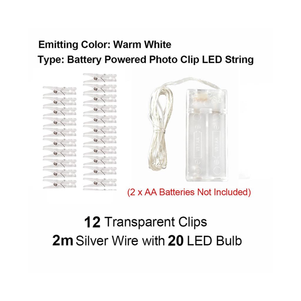 Zdjęcie Klip LED String Z Klipami Do Wiszącego Obrazu Wedding Party Decor 2/5 / 10M