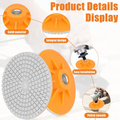 5 pièces 100 mm 4 pouces Disque de polissage de coupe pour carrelage Disqueuse d'angle Polissage à sec Marbre Pierre de quartz Chanfreinage Bord de meulage