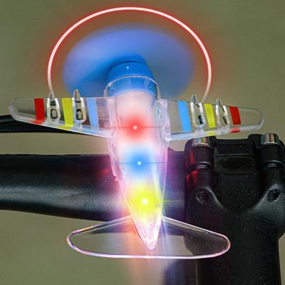 Wind-Up Airplane Toy with LED Lights Easy Setup Wind Powered Car Ornament