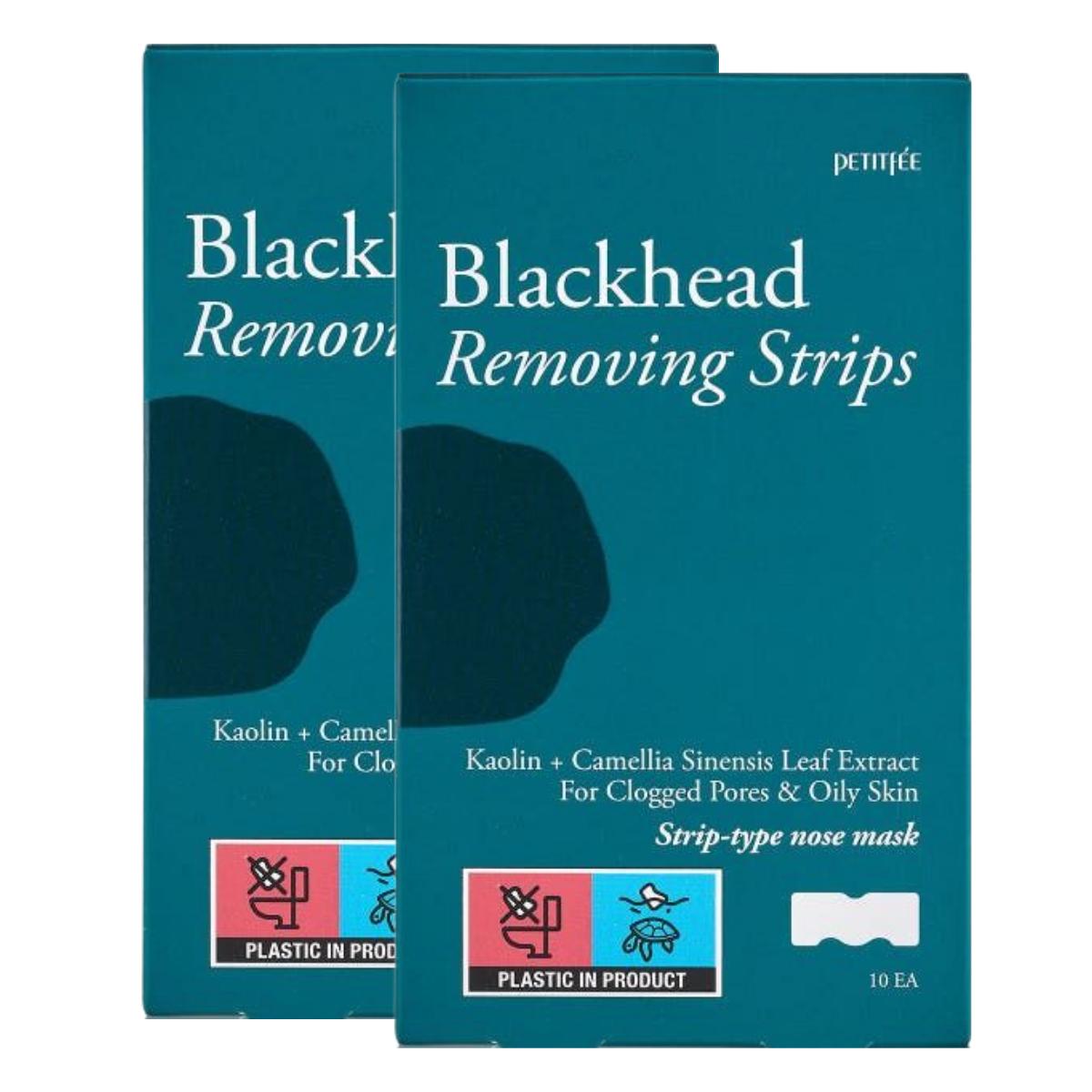 

Petitfee Blackhead Removing Strips Pore Clearing & Skin Refining 10 Sheets x 2 Packs