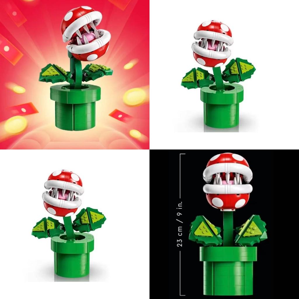 Super Mario Carnivorous Plant Building Kit With Plastic Bricks For Creative Kids Play
